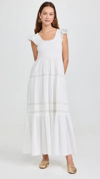 LoveShackFancy Chessie Dress True White S | Thumbnail 5 LoveShackFancy Chessie Dress True White S | Thumbnail 5