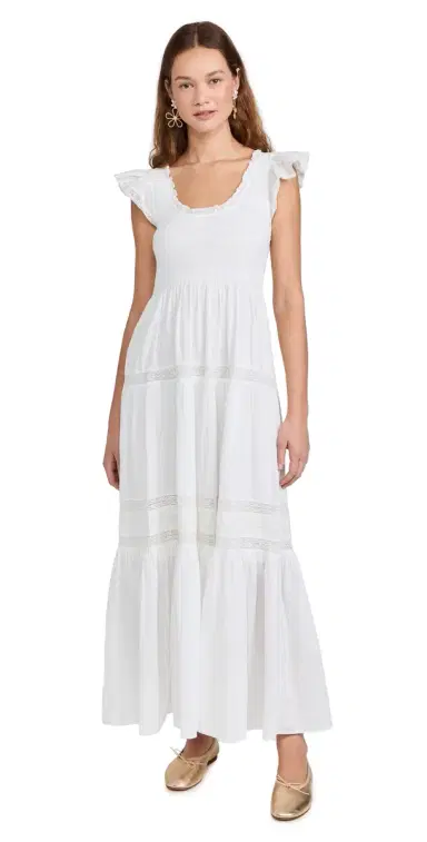 LoveShackFancy Chessie Dress True White S | Thumbnail 1 LoveShackFancy Chessie Dress True White S | Thumbnail 1