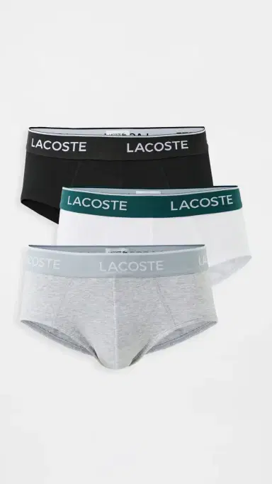 Lacoste Cotton Stretch Jersey Briefs 3 Pack Multi | Thumbnail 2 Lacoste Cotton Stretch Jersey Briefs 3 Pack Multi | Thumbnail 2