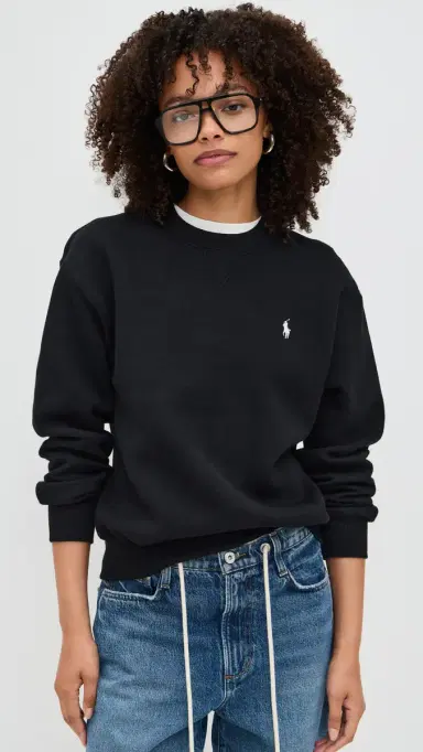 Polo Ralph Lauren Crew Neck Sweatshirt Polo Black | Thumbnail 2 Polo Ralph Lauren Crew Neck Sweatshirt Polo Black | Thumbnail 2