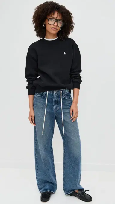 Polo Ralph Lauren Crew Neck Sweatshirt Polo Black | Thumbnail 5 Polo Ralph Lauren Crew Neck Sweatshirt Polo Black | Thumbnail 5