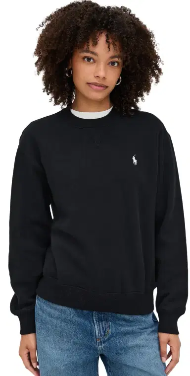 Polo Ralph Lauren Crew Neck Sweatshirt Polo Black | Thumbnail 1 Polo Ralph Lauren Crew Neck Sweatshirt Polo Black | Thumbnail 1