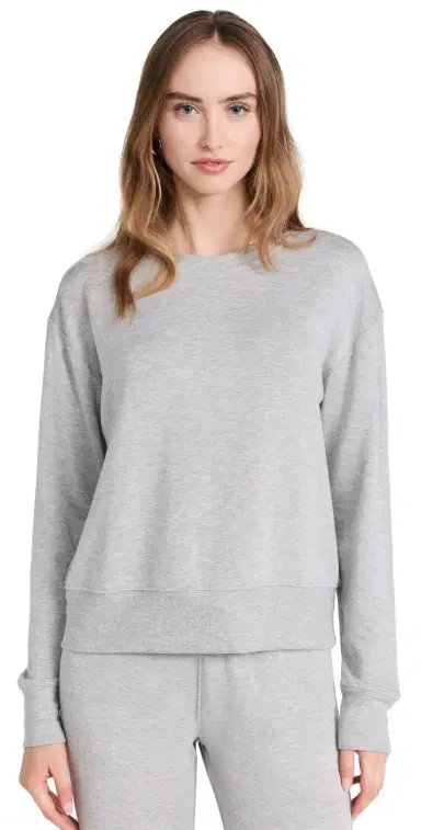 Splits59 Sonja Fleece Sweatshirt Heather Grey | Thumbnail 1 Splits59 Sonja Fleece Sweatshirt Heather Grey | Thumbnail 1