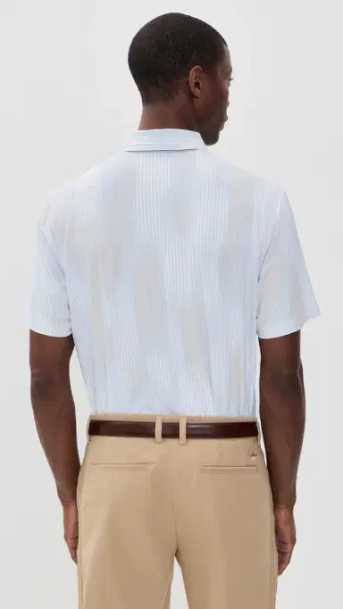 Adidas Golf Ultimate365 Tour Cool Feel Print Polo Shirt Crystal ky | Thumbnail 3 Adidas Golf Ultimate365 Tour Cool Feel Print Polo Shirt Crystal ky | Thumbnail 3