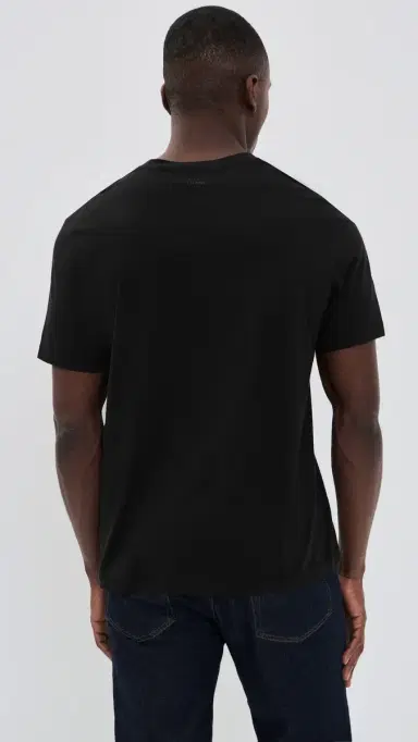 FRAME Short Sleeve Light Cotton Tee Black | Thumbnail 3 FRAME Short Sleeve Light Cotton Tee Black | Thumbnail 3