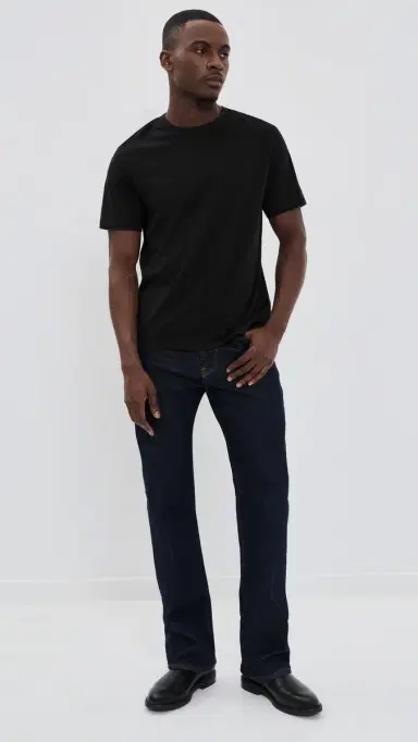 FRAME Short Sleeve Light Cotton Tee Black | Thumbnail 5 FRAME Short Sleeve Light Cotton Tee Black | Thumbnail 5