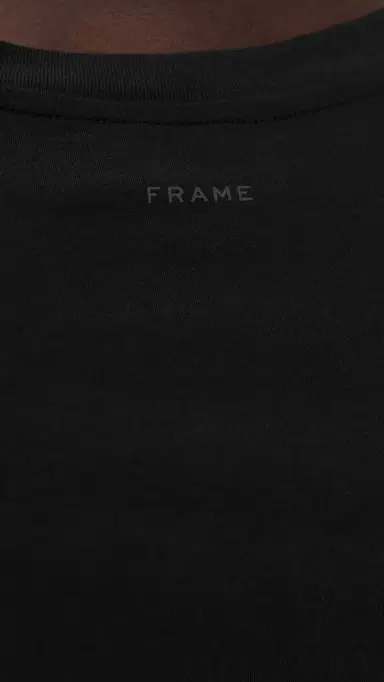 FRAME Short Sleeve Light Cotton Tee Black | Thumbnail 6 FRAME Short Sleeve Light Cotton Tee Black | Thumbnail 6