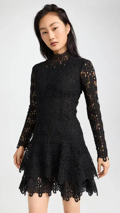 SIMKHAI Joy Lace Mini Dress Black | Thumbnail 2 SIMKHAI Joy Lace Mini Dress Black | Thumbnail 2