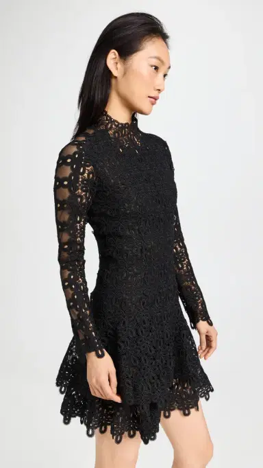 SIMKHAI Joy Lace Mini Dress Black | Thumbnail 4 SIMKHAI Joy Lace Mini Dress Black | Thumbnail 4