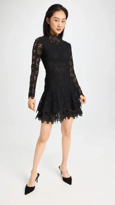 SIMKHAI Joy Lace Mini Dress Black | Thumbnail 5 SIMKHAI Joy Lace Mini Dress Black | Thumbnail 5