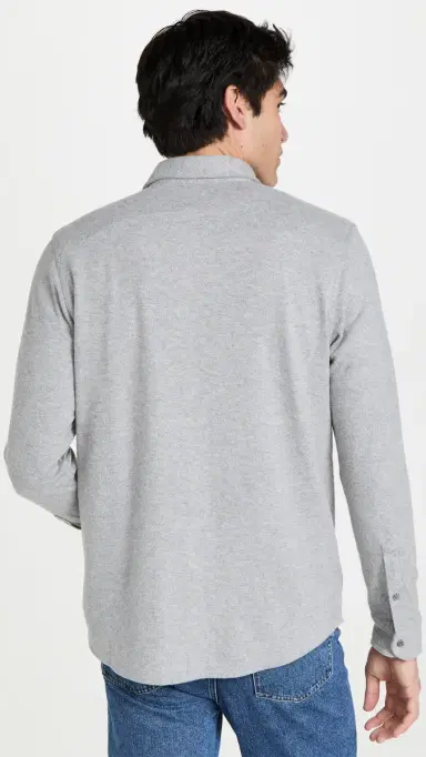 Faherty Legend Sweater Shirt Fossil Grey Twill | Thumbnail 3 Faherty Legend Sweater Shirt Fossil Grey Twill | Thumbnail 3