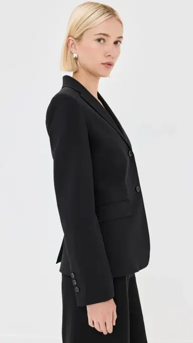 Theory Single Breasted Slim Blazer Black | Thumbnail 4 Theory Single Breasted Slim Blazer Black | Thumbnail 4