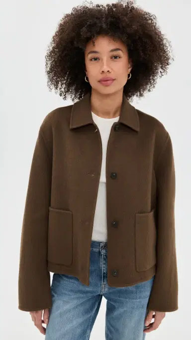 Vince Cash Wool hort Jacket Hazelnut | Thumbnail 2 Vince Cash Wool hort Jacket Hazelnut | Thumbnail 2