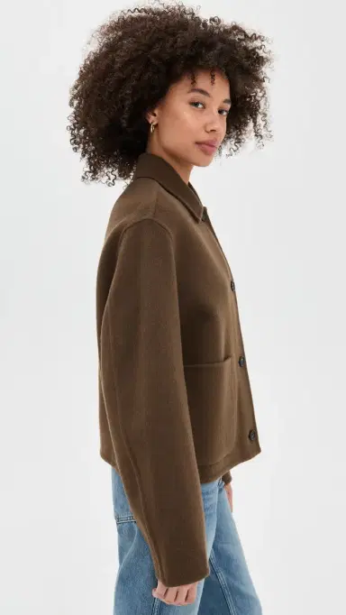 Vince Cash Wool hort Jacket Hazelnut | Thumbnail 4 Vince Cash Wool hort Jacket Hazelnut | Thumbnail 4