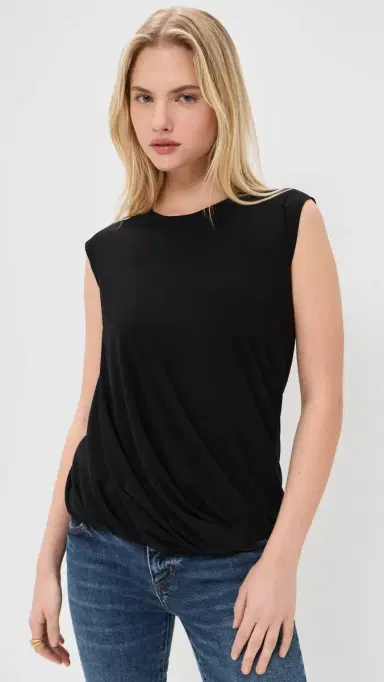 Norma Kamali leeveless Twist Top Black | Thumbnail 2 Norma Kamali leeveless Twist Top Black | Thumbnail 2