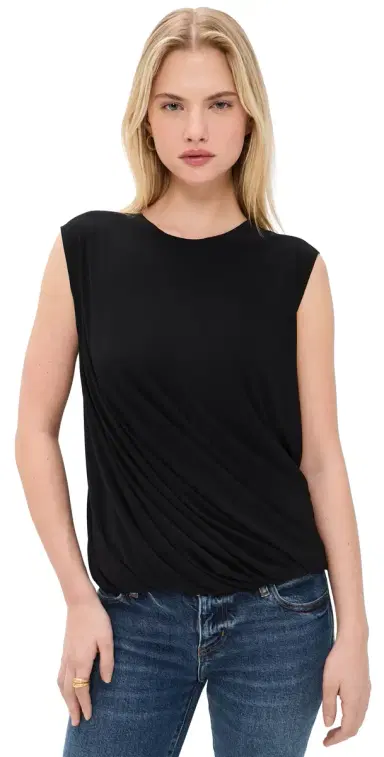 Norma Kamali leeveless Twist Top Black | Thumbnail 1 Norma Kamali leeveless Twist Top Black | Thumbnail 1
