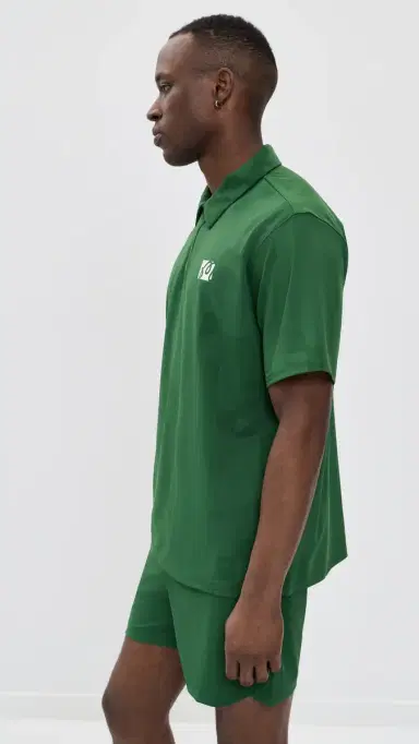 Malbon Performance Mesh Paneled Polo Shirt Eden | Thumbnail 4 Malbon Performance Mesh Paneled Polo Shirt Eden | Thumbnail 4