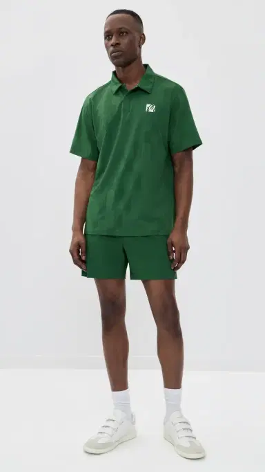 Malbon Performance Mesh Paneled Polo Shirt Eden | Thumbnail 5 Malbon Performance Mesh Paneled Polo Shirt Eden | Thumbnail 5