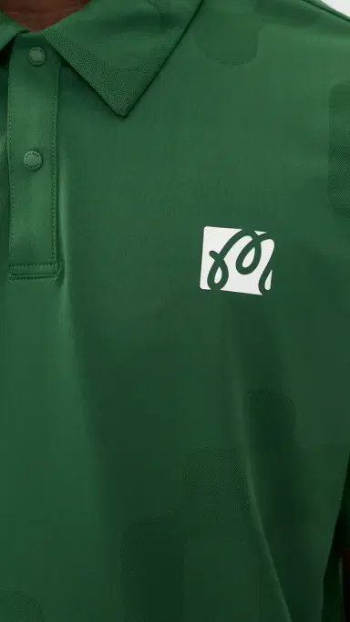 Malbon Performance Mesh Paneled Polo Shirt Eden | Thumbnail 6 Malbon Performance Mesh Paneled Polo Shirt Eden | Thumbnail 6
