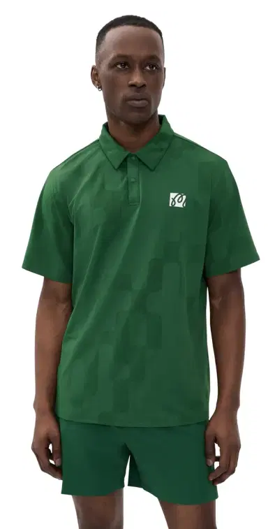Malbon Performance Mesh Paneled Polo Shirt Eden | Thumbnail 1 Malbon Performance Mesh Paneled Polo Shirt Eden | Thumbnail 1