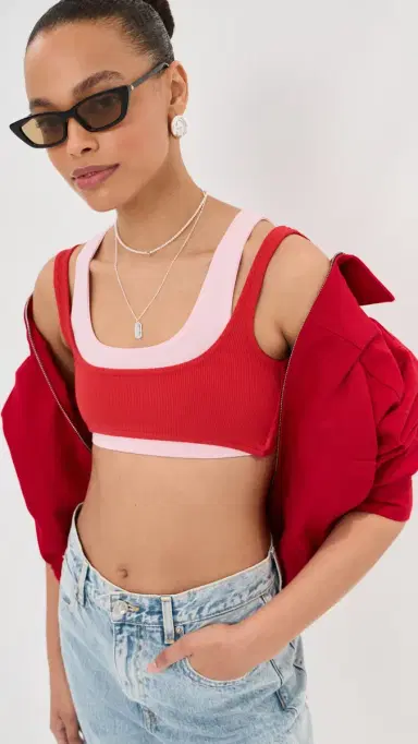 State & Lake Jane Bralette Pink/Red | Thumbnail 2 State & Lake Jane Bralette Pink/Red | Thumbnail 2