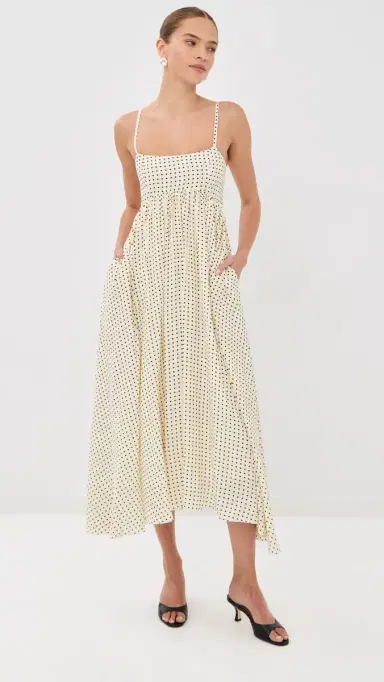 AZEEZA Rachel Polka Dot Midi Dress Polka Dot | Thumbnail 5 AZEEZA Rachel Polka Dot Midi Dress Polka Dot | Thumbnail 5