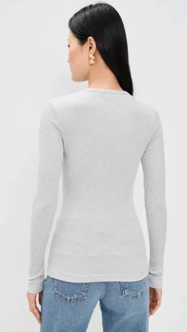AGOLDE Delphi Slim Tee Brushed Heather Grey | Thumbnail 3 AGOLDE Delphi Slim Tee Brushed Heather Grey | Thumbnail 3