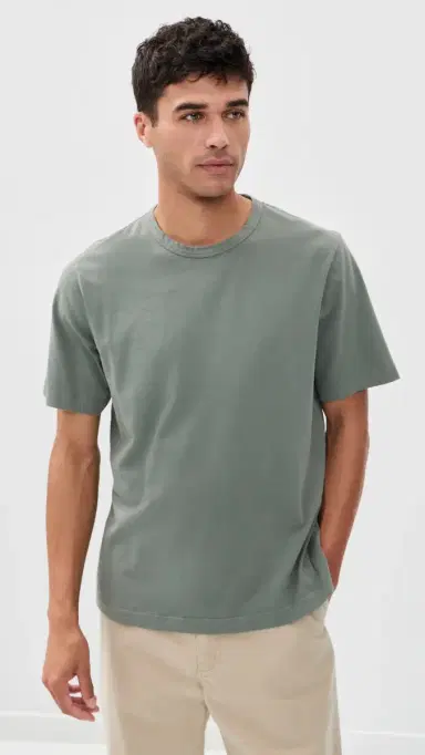 Theory Crew Neck Tee Tinted Ivy | Thumbnail 2 Theory Crew Neck Tee Tinted Ivy | Thumbnail 2