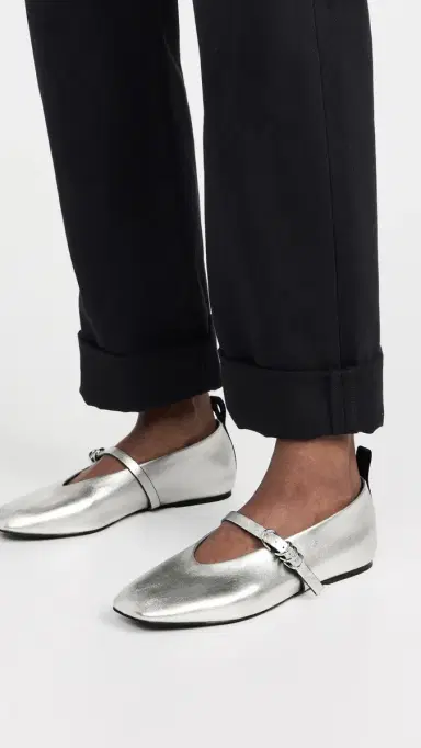 rag & bone Spire Mary Jane Flats Slvr 38 | Thumbnail 3 rag & bone Spire Mary Jane Flats Slvr 38 | Thumbnail 3