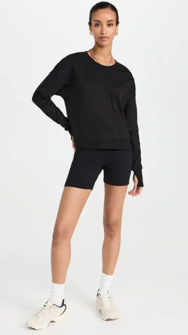 Sweaty Betty After Class Crop Sweatshirt Black | Thumbnail 5 Sweaty Betty After Class Crop Sweatshirt Black | Thumbnail 5