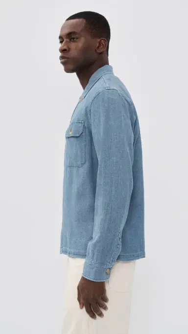 RAILS Hayes Shirt Medium Wash Indigo | Thumbnail 4 RAILS Hayes Shirt Medium Wash Indigo | Thumbnail 4