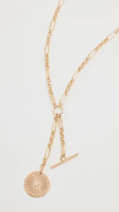 Zoë Chicco 14k Gold Bezel Diamonds Lariat Necklace Yellow Gold One Size | Thumbnail 2 Zoë Chicco 14k Gold Bezel Diamonds Lariat Necklace Yellow Gold One Size | Thumbnail 2