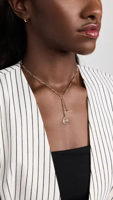 Zoë Chicco 14k Gold Bezel Diamonds Lariat Necklace Yellow Gold One Size | Thumbnail 3 Zoë Chicco 14k Gold Bezel Diamonds Lariat Necklace Yellow Gold One Size | Thumbnail 3