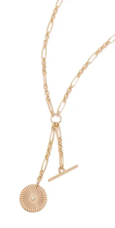 Zoë Chicco 14k Gold Bezel Diamonds Lariat Necklace Yellow Gold One Size | Thumbnail 1 Zoë Chicco 14k Gold Bezel Diamonds Lariat Necklace Yellow Gold One Size | Thumbnail 1