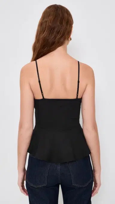 L'AGENCE Parisa leeveless Peplum Top Black | Thumbnail 3 L'AGENCE Parisa leeveless Peplum Top Black | Thumbnail 3