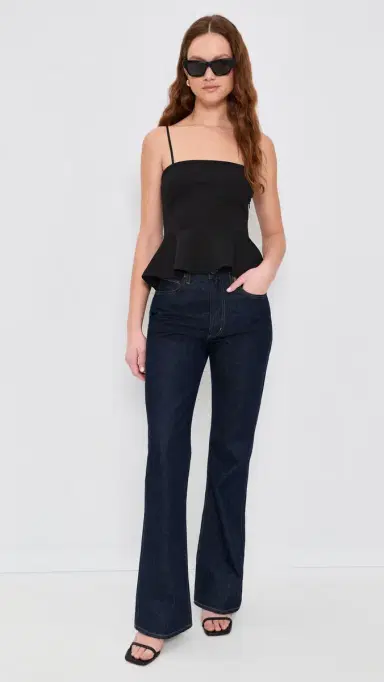 L'AGENCE Parisa leeveless Peplum Top Black | Thumbnail 5 L'AGENCE Parisa leeveless Peplum Top Black | Thumbnail 5