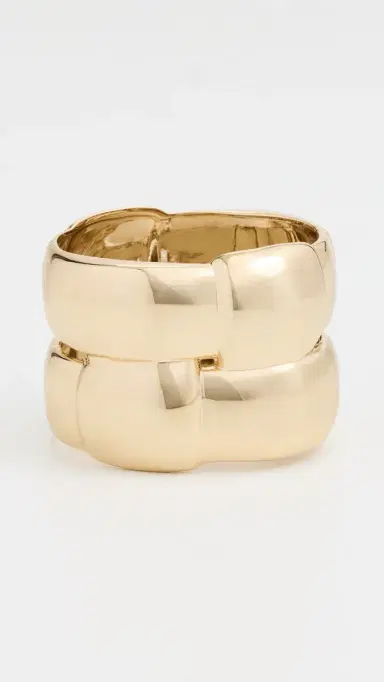 Jenny Bird Mega Woven Square Bangle High Polish Gold M | Thumbnail 2 Jenny Bird Mega Woven Square Bangle High Polish Gold M | Thumbnail 2