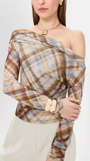 Jenny Bird Mega Woven Square Bangle High Polish Gold M | Thumbnail 3 Jenny Bird Mega Woven Square Bangle High Polish Gold M | Thumbnail 3