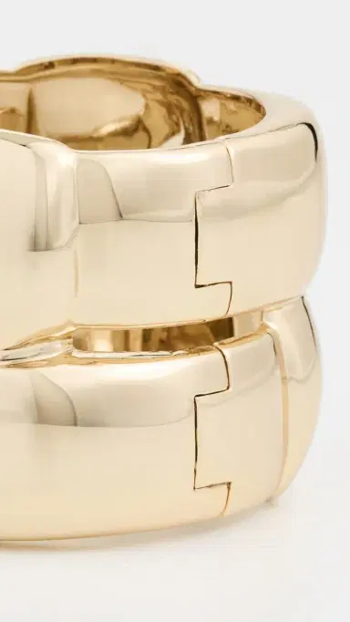 Jenny Bird Mega Woven Square Bangle High Polish Gold M | Thumbnail 4 Jenny Bird Mega Woven Square Bangle High Polish Gold M | Thumbnail 4