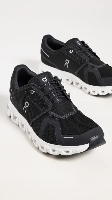 ON Cloud 6 Sneakers Black White 9 | Thumbnail 4 ON Cloud 6 Sneakers Black White 9 | Thumbnail 4