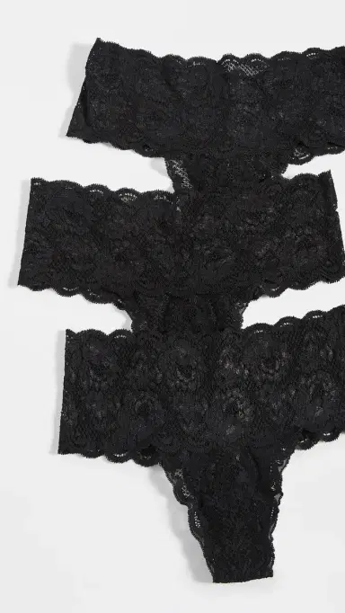 Cosabella Never Say Never Comfy Thongs 3 Pack Blk Blk Blk S/M | Thumbnail 2 Cosabella Never Say Never Comfy Thongs 3 Pack Blk Blk Blk S/M | Thumbnail 2