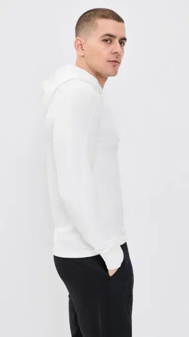 RLX Ralph Lauren Long Sleeve Tech Waffle Knit Hoodie Ceramic White | Thumbnail 4 RLX Ralph Lauren Long Sleeve Tech Waffle Knit Hoodie Ceramic White | Thumbnail 4