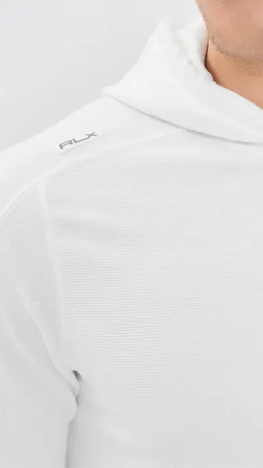 RLX Ralph Lauren Long Sleeve Tech Waffle Knit Hoodie Ceramic White | Thumbnail 6 RLX Ralph Lauren Long Sleeve Tech Waffle Knit Hoodie Ceramic White | Thumbnail 6