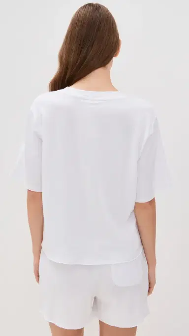 Polo Ralph Lauren French Terry Short Sleeve Pajama Set White | Thumbnail 3 Polo Ralph Lauren French Terry Short Sleeve Pajama Set White | Thumbnail 3