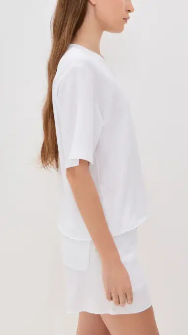 Polo Ralph Lauren French Terry Short Sleeve Pajama Set White | Thumbnail 4 Polo Ralph Lauren French Terry Short Sleeve Pajama Set White | Thumbnail 4