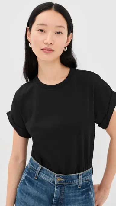 Victoria Beckham Tilly T-Shirt Black | Thumbnail 2 Victoria Beckham Tilly T-Shirt Black | Thumbnail 2