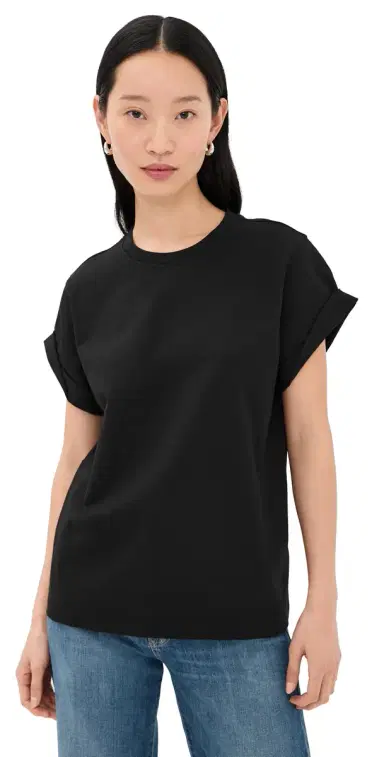 Victoria Beckham Tilly T-Shirt Black | Thumbnail 1 Victoria Beckham Tilly T-Shirt Black | Thumbnail 1