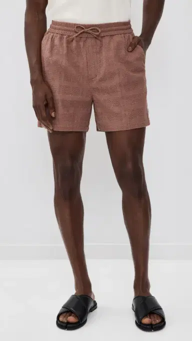 Les Deux Charlie Knit Shorts 5 Cognac Red | Thumbnail 2 Les Deux Charlie Knit Shorts 5 Cognac Red | Thumbnail 2
