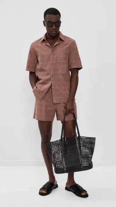 Les Deux Charlie Knit Shorts 5 Cognac Red | Thumbnail 5 Les Deux Charlie Knit Shorts 5 Cognac Red | Thumbnail 5
