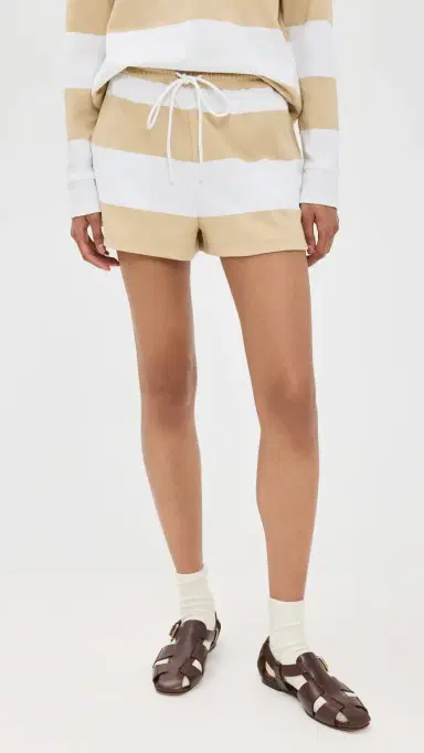LE BOP Hayley Shorts Khaki/White | Thumbnail 2 LE BOP Hayley Shorts Khaki/White | Thumbnail 2